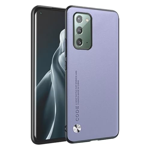HONLEN Hülle für Samsung Galaxy Note20 (6.7" Inches) Business Telefonhülle aus Leder mit Rückseite, Helles Lila von HONLEN