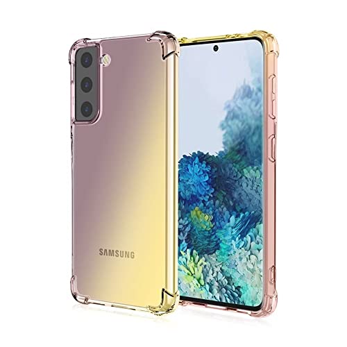 HONLEN Hülle für Samsung Galaxy S21 5G Case, Transparent Farbverlauf Design TPU Silicone Handyhülle, Verstärkung mit Vier Ecken, Fallschutz, Kratzfest Schutz Cover von HONLEN