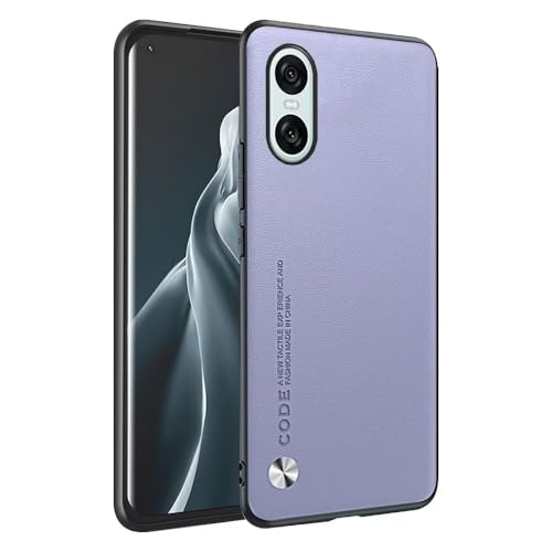 HONLEN Hülle für Smartphone, Compatible with Sony Xperia 10 VI (Sixth Generation) (6.1" Inches) Business Telefonhülle aus Leder mit Rückseite, Helles Lila von HONLEN