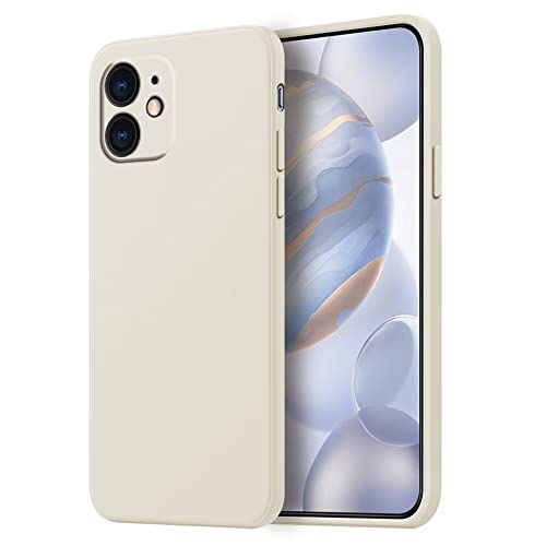 HONLEN Hülle für iPhone 11 Schutzhülle Case, 6.1" Inches Liquid TPU Silicone Handyhülle mit Fallschutz, Kratzfest und rutschfest Silikon Cover Altweiß von HONLEN