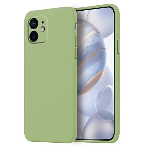 HONLEN Hülle für iPhone 12 Mini Schutzhülle Case, 5.4" Inches Liquid TPU Silicone Handyhülle mit Fallschutz, Kratzfest und rutschfest Silikon Cover Matcha-Grün von HONLEN