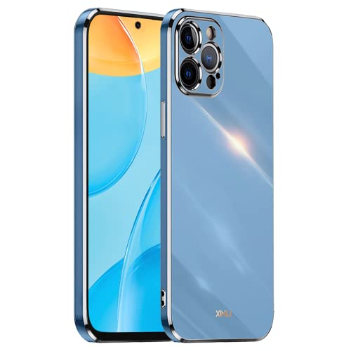 HONLEN Hülle für iPhone 12 Pro (6.1" Inches), Weiche Silikon-TPU-Hülle, Galvanisiertes Rahmendesign - Navy Blau von HONLEN