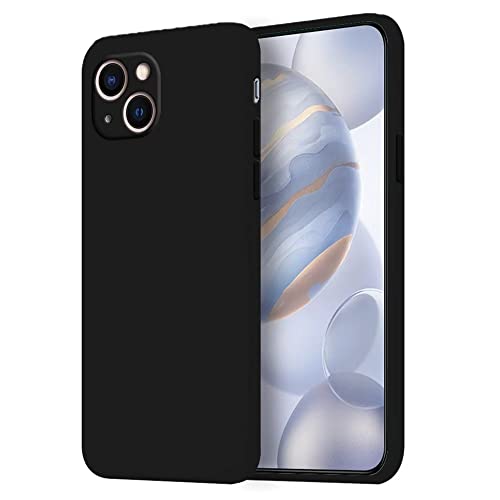 HONLEN Hülle für iPhone 13 Schutzhülle Case, (6.1" Inches) Liquid TPU Silicone Handyhülle mit Fallschutz Silikon Cover Schwarz von HONLEN