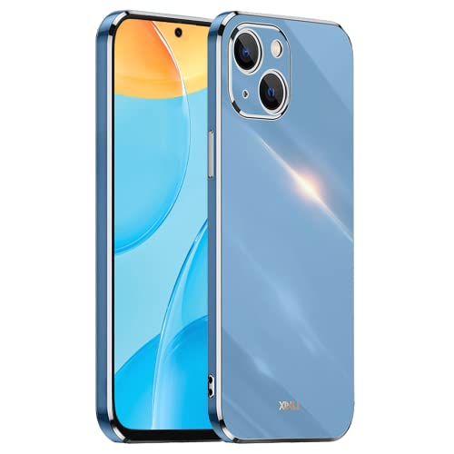 HONLEN Hülle für iPhone 14 (6.1" Inches), Weiche Silikon-TPU-Hülle, Galvanisiertes Rahmendesign - Navy Blau von HONLEN