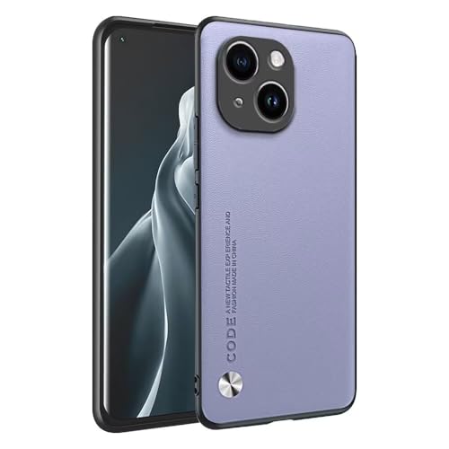 HONLEN Hülle für iPhone 14 (6.1" Inches) Business Telefonhülle aus Leder mit Rückseite, Helles Lila von HONLEN