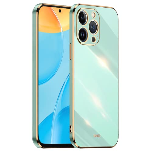 HONLEN Hülle für iPhone 14 Pro (6.1" Inches), Weiche Silikon-TPU-Hülle, Galvanisiertes Rahmendesign - Grün von HONLEN