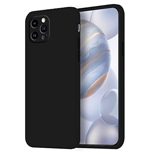 HONLEN Hülle für iPhone 14 Pro Schutzhülle Case, 6.1" Inches Liquid TPU Silicone Handyhülle mit Fallschutz, Kratzfest und rutschfest Silikon Cover Schwarz von HONLEN