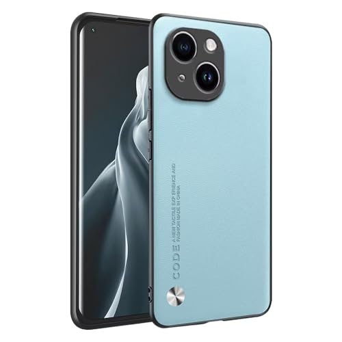 HONLEN Hülle für Smartphone, Compatible with iPhone 15 Plus (6.7" Inches) Business Telefonhülle aus Leder mit Rückseite, Hellblau von HONLEN