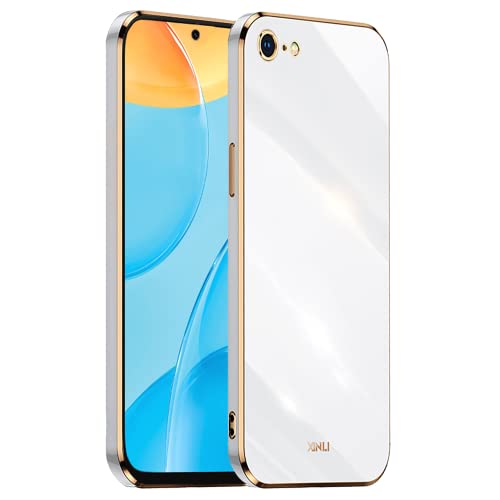 HONLEN Hülle für iPhone 7 / 8 / SE 2020 / SE 2022 (4.7" Inches), Weiche Silikon-TPU-Hülle, Galvanisiertes Rahmendesign - Weiß von HONLEN