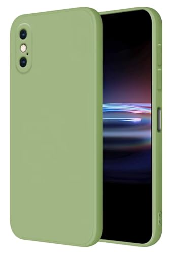 HONLEN Hülle für iPhone XS Max Schutzhülle Case, (6.5" Inches) Liquid TPU Silicone Handyhülle mit Fallschutz Silikon Cover Matcha-Grün von HONLEN