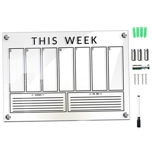 HONMEET 1Satz Acryl Wandtafel Transparent Abwischbares Memo Board Für Wochenplanung Werbenägel Und Marker Für Zuhause Büro Und Restaurant Kompaktes Design HONMEET 1Satz Acryl Wandtafel Transparent Abwischbares Memo Board Für Wochenplanung Werbenägel Und Marker Für Zuhause Büro Und Restaurant Kompaktes Design von HONMEET