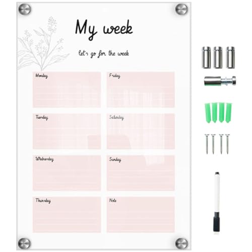 HONMEET 1Satz Kreatives Wochenplaner Whiteboard Abwischbares Message Board mit Pins und Abwischbarem Stift für Schule Büro und Zuhause Langlebig und Vielseitig HONMEET 1Satz Kreatives Wochenplaner Whiteboard Abwischbares Message Board mit Pins und Abwischbarem Stift für Schule Büro und Zuhause Langlebig und Vielseitig von HONMEET