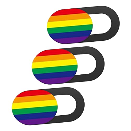 HONMEET Webcam-abdeckungsschieber Für Laptop – 3er-Pack Schiebeabdeckungen Mit Einzigartigen Regenbogenstreifen Privatsphäre von HONMEET