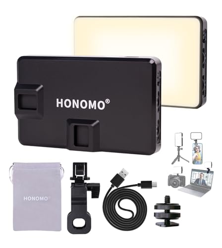 HONOMO 120LED 3000mAh wiederaufladbare Selfie-Licht, taschengroßes Clip-On-Fülllicht kompatibel mit Telefon, Kamera und Laptop für Bilder, Videos, Tiktok-Live-Streaming, Zoom-Meetings mit Tragetasche HONOMO 120LED 3000mAh wiederaufladbare Selfie-Licht, taschengroßes Clip-On-Fülllicht kompatibel mit Telefon, Kamera und Laptop für Bilder, Videos, Tiktok-Live-Streaming, Zoom-Meetings mit Tragetasche von HONOMO