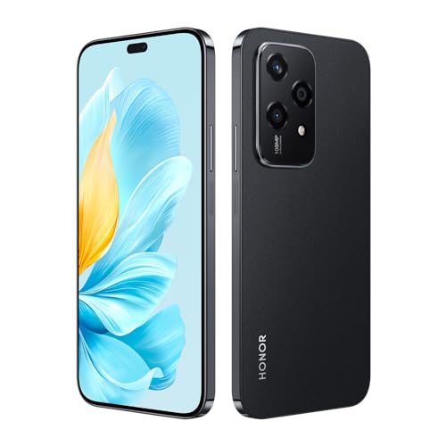 HONOR 200 Lite 5G Smartphone 8+256GB, Triple Kamera 108MP+5MP+2MP, MediaTek 6080, 6.7" AMOLED Display, 3420Hz PMW Dimming, 4500mAh/Dual SIM/NFC/GPS, MagicOS 8.0/Android 14 (Deutsche Version,Schwarz) von HONOR