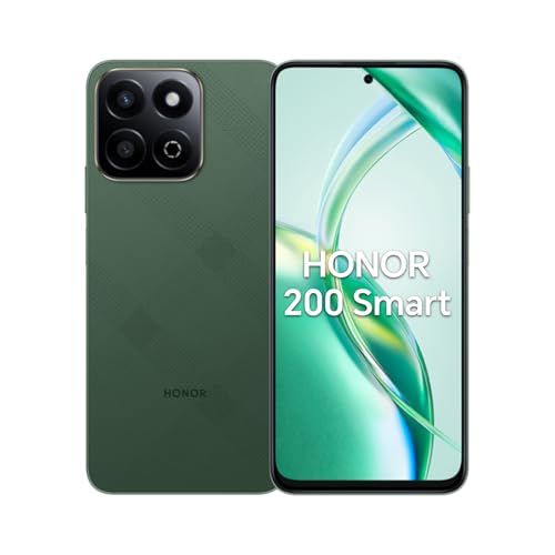 HONOR 200 Smart 5G Smartphone 4+256GB, 6.8“ Drop Resistance Screen IP64, 5200mAh Akku, 300% High-Volume Modus, 50MP AI Carmera, Snapdragon 4 Gen 2, Android 14, Dual SIM, Grün von HONOR