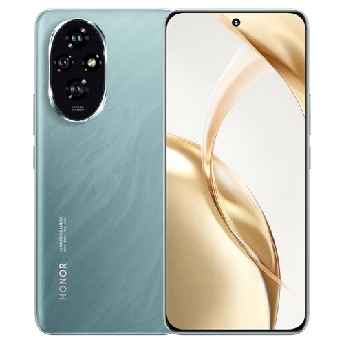 HONOR 200 Smartphone 5G 12 GB RAM 512 GB ROM, 66 W Super Charge, 120 Hz 6,7 Zoll AMOLED, Dreifachkamera 50 MP, Snapdragon 7 Gen 3, 5200 mAh Akku, Android 14, Dual Sim, NFC, Cyan HONOR 200 Smartphone 5G 12 GB RAM 512 GB ROM, 66 W Super Charge, 120 Hz 6,7 Zoll AMOLED, Dreifachkamera 50 MP, Snapdragon 7 Gen 3, 5200 mAh Akku, Android 14, Dual Sim, NFC, Cyan von HONOR