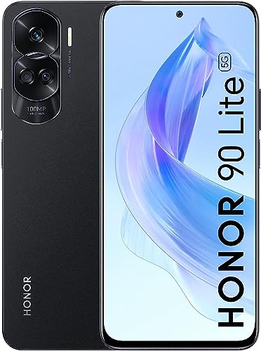 HONOR 90 Lite 5G Smartphone mit Dreifachkamera 100 MP, 8 + 256 GB, 6,7 Zoll Display, 90 Hz, 4500 mAh, Dual-SIM, Android 13, NFC, Schwarz von HONOR