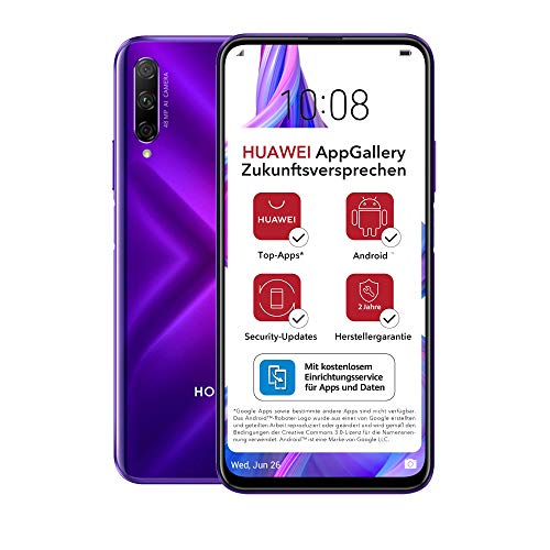 HONOR 9X PRO Dual-SIM Smartphone - Phantom Purple (6,59 Zoll Display, 256 + 6GB, Android 9.0 AOSP ohne Google Play Store, EMUI 9.1) + 48MP Triple-Kamera + 16MP Frontkamera – Deutsche Version von HONOR