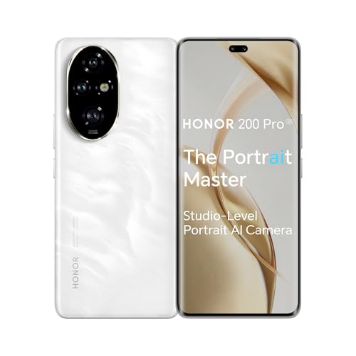 HONOR 200 Pro 5G 12 GB/512 GB Weiß (Moonlight White) Dual-SIM von HONOR