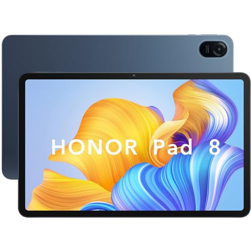 HONOR Tablet Touchscreen Pad 8 128 GB RAM 6 GB Tablet PC 12 Zoll Display 2K FullView Tablet Android Snapdragon 680, Zusammenarbeit mit Mehreren Bildschirmen 7250 mAh 22,5 W Supercharge WiFi, Blau von HONOR