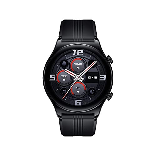 HONOR Watch GS 3, SmartWatch mit 1,43" AMOLED Touchscreen, Fitness Watch mit Herzfrequenzmesser, Schlaf- und Blutsauerstoff-Überwachung für Android, GPS, 14 Tage Akkulaufzeit, Midnight Black von HONOR