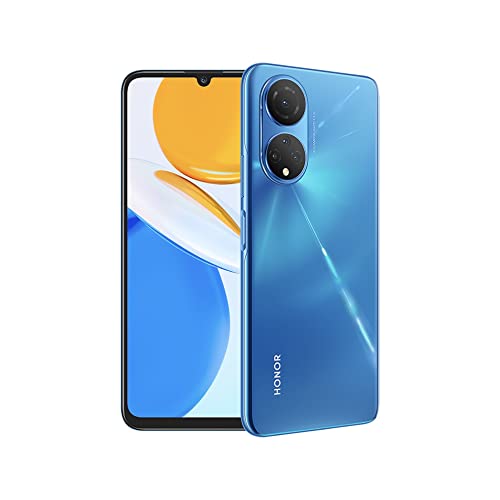 HONOR X7 Smartphone, Android 11 Handy, 128 GB, 4 GB RAM, 90Hz Smooth-Bildschirm, 6.57" FullView-Bildschirm, 48-MP Quad Rückkamera, 22,5 W Schnellladeadapter, 5000mAh-Akku, Blau von HONOR