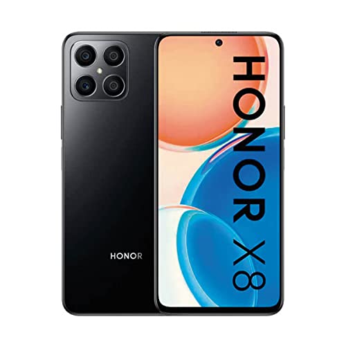 HONOR X8 Smartphone, 6 + 128 GB Handys, LCD-Display 6,7 Zoll (6,7 Zoll) bei 90 Hz, professionelle Kamera mit 64 MP, Akku mit 4000 mAh, Schnellladung, NFC Dual SIM Karte, GMS von HONOR