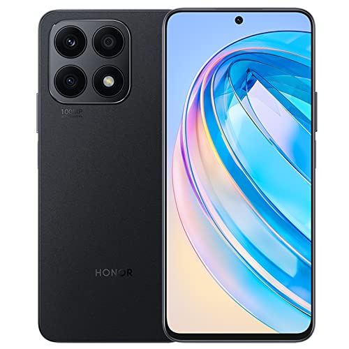 HONOR X8a 4G Smartphone, 6 GB, 128 GB, randloser Bildschirm, 6,7 Zoll (16,7 cm), Dreifachkamera hinten mit 100 MP, Akku 4500 mAh, Supercharge, MediaTek Helio G88, Android 12 NFC, Schwarz von HONOR