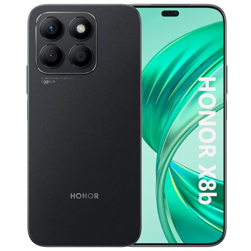 HONOR X8b Smartphone, Android Mobile Phones Without Contract (108+50MP, 6.7 Zoll FHD+ AMOLED Display, 256GB / 8GB RAM, Dual SIM, NFC), Midnight Black von HONOR