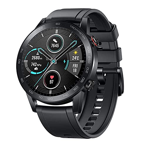 Honor MagicWatch 2 Smartwatch, 14 Tage Akkulaufzeit, 15 Fitnessmodi, SpO2-Monitor, Überwachung der Herzfrequenz beim Schwimmen, Stress-Schlaf-Tracking, Bluetooth-Anruf, 46 mm schwarz von HONOR