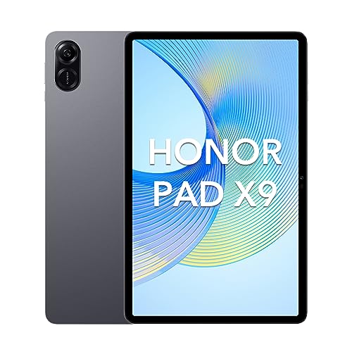 Honor Pad X9 4 GB 128 GB Tablet, 11,5 Zoll, 120 Hz 2 K Fullview Display, Qualcomm 6 nm Snapdragon 685, 6 Lautsprecher, 7250 mAh Akku, Metal Body, Android 13, Google Service WiFi Tablet, Grau von HONOR