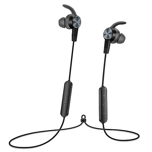 Honor Sports Bluetooth-Kopfhörer AM61, Magnetischer kabelloser Kopfhörer mit Mikrofon, 11H Spielzeit, schweißbeständig, Lauf-/Fitness-Sport-Kopfhörer, In-Ear-Ohrhörer für iOS Android, Schwarz von HONOR