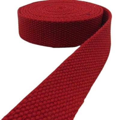 5 m Stoffband, Nylon-Gurtband, Baumwoll-Gurtband, Hosenträger, Bastelbedarf, Haustier-Seil, Rucksack, DIY, dekoratives Zubehör (Color : Red, Size : 20MM) von HOOCOM