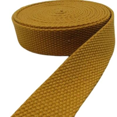 5 m Stoffband, Nylon-Gurtband, Baumwoll-Gurtband, Hosenträger, Bastelbedarf, Haustier-Seil, Rucksack, DIY, dekoratives Zubehör (Color : Yellow, Size : 32MM) von HOOCOM