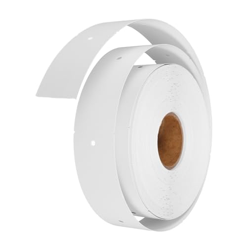 HOODANCOS 1 Rolle Leere Kleidung Tags Abstimmungsaufkleber Versandetiketten Packband Mit Abroller Zerbrechliches Band Kratzaufkleber Kleine Danke Aufkleber Gewürzetiketten Kupferplatte Weiß von HOODANCOS