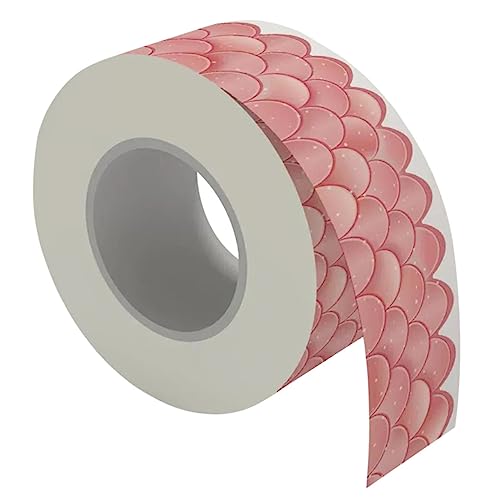 HOODANCOS 1 Rolle Wellenbrettaufkleber Party Hängend Pinnwand Dekorationen Grenze Bulletin Küchendekor Abnehmbare Aufkleber Golddekor Planke Tafelränder Rosa Kupferplattenaufkleber von HOODANCOS