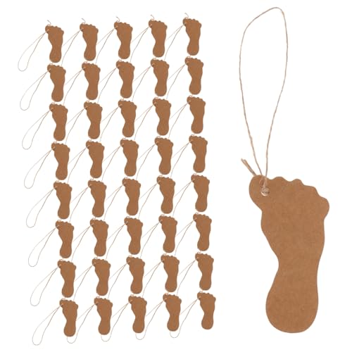 HOODANCOS 1 Satz Geschenkverpackungsbezeichnungen Schild Plätzchen Name Etiketten-Tags Leere Tags Mehrzweck-Geschenkanhänger Tags für leere Geschenkanhänger Hanfseil von HOODANCOS