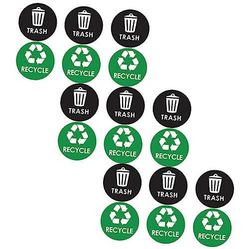 HOODANCOS 1 Satz Klassifizierungsaufkleber Abfall Mülleimer Etikett selbst Stichworte Behälter Müll kann Müllrecycling Küchenmüll Recycling-Aufkleber Aufkleber recyceln PVC von HOODANCOS