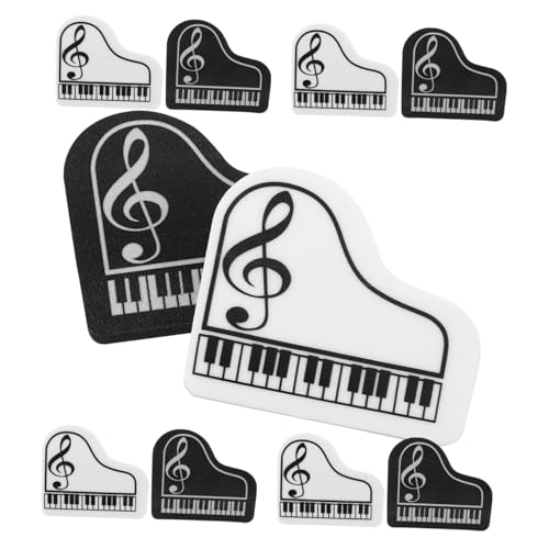 HOODANCOS 1 Satz Klavier-radiergummi Sauber Mini Trockenradierer Für Trockenradierer Für Whiteboards Musical Bleistifte Kleine Radiergummis Kleine Klavierradierer 10 Stück von HOODANCOS