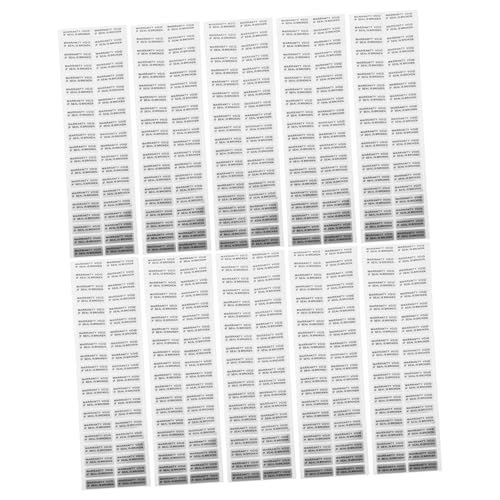HOODANCOS 1 Satz Selbstklebender Warnaufkleber Etikett Leere Schälen Name Klebebrikotaufkleber Manipulationssicher Selbstklebender Haftbefehlsaufkleber Warnlabel Papier 400 Stück von HOODANCOS