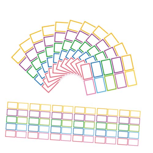 HOODANCOS 10 Blätter Farbiges Randetikett Stickers Aufkleber personalisierte Sticker stickern Adressaufkleber namenssticker Label Aufkleberanhänger für Leere Aufkleberetiketten HOODANCOS 10 Blätter Farbiges Randetikett Stickers Aufkleber personalisierte Sticker stickern Adressaufkleber namenssticker Label Aufkleberanhänger für Leere Aufkleberetiketten von HOODANCOS