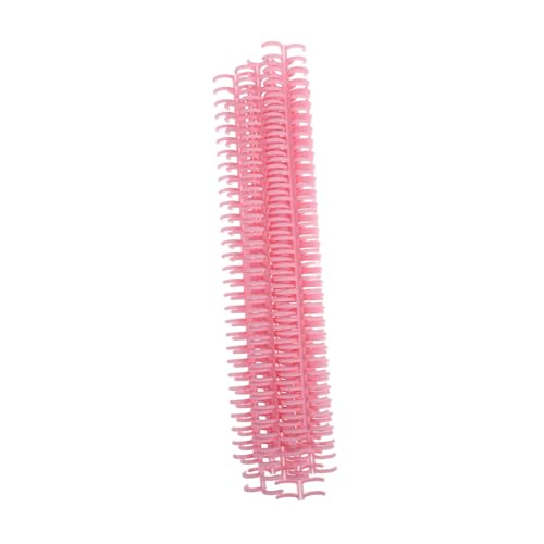 HOODANCOS 10 Stück Binderinge Loseblatt Ringbuchrückeneinlagen Kammbinderrücken Spiralbinderücken Kammbinderücken Bindemechaniken Bindespiralen Für Notizbücher Kunststoff Rosa von HOODANCOS