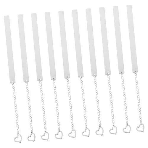 HOODANCOS 10 Stück Lesezeichen aus Edelstahl hochwertiges lesezeichen metall lesezeichen DIY Lesezeichen Geschenkidee Lesezeichen Teenager Lesezeichen Rostfreier Stahl Silver von HOODANCOS
