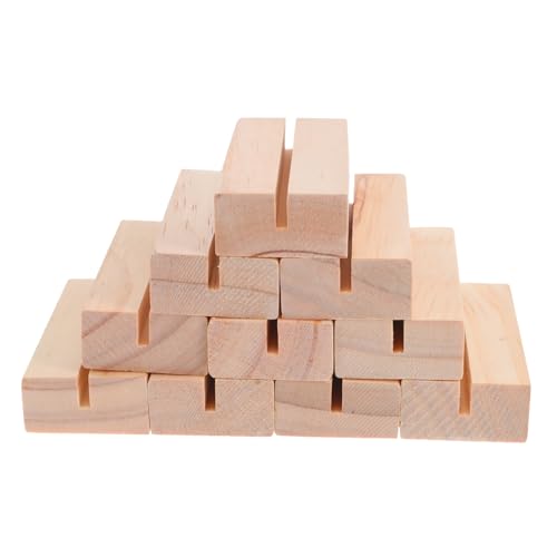 HOODANCOS 10 Stück Postkartenhalter Spielkarten Tischkartenhalter Platzkartenhalter Für Tischfächer Kartenhalter Kartenhalter Für Tischhalter Desktop Fotohalter Beige Holz von HOODANCOS