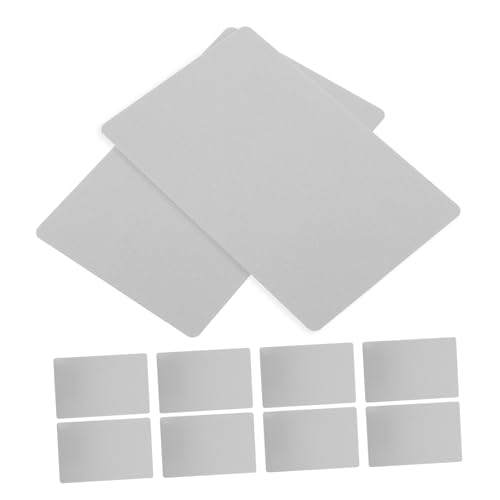 HOODANCOS 10 Stück Wärmeübertragungskarte Geschäftskarten Namenskarten Hochwertige Karten DIY Kartenherstellung DIY-Karten Sublimationskarten Sublimationsrohlinge Aluminiumlegierung Silver von HOODANCOS