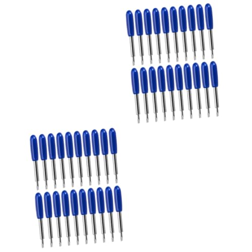HOODANCOS 100 STK Beschriftungsmesser Für Transferfolie Schneidklingen Für Hersteller Schneidemesser Für Vinylplotter Schneideplotter Plotter-ersatzklingen Vinyl Schneiden Wolfram Stahl Blue von HOODANCOS