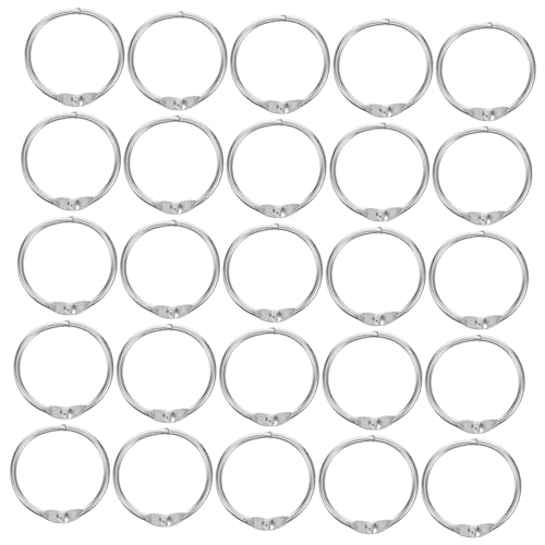 HOODANCOS 100 Stück Flexible Buchringe Zeitschriftenordner Schlüssel Schüttgut Schild Kleine Spaltringe Bücherringe Ringe Für Papier Lose-blatt-ordner-discs Eisen Silver HOODANCOS 100 Stück Flexible Buchringe Zeitschriftenordner Schlüssel Schüttgut Schild Kleine Spaltringe Bücherringe Ringe Für Papier Lose-blatt-ordner-discs Eisen Silver von HOODANCOS