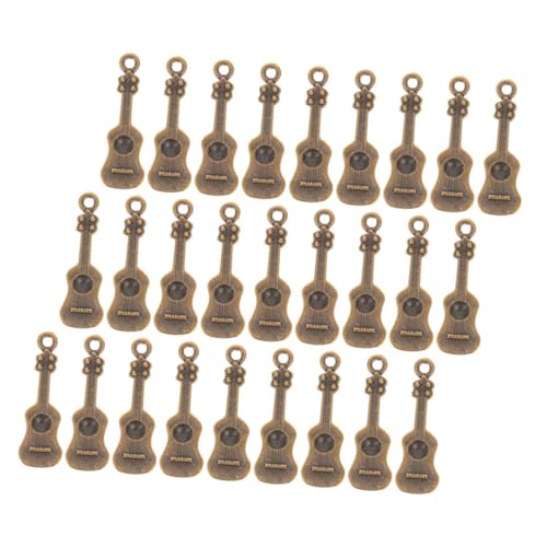 HOODANCOS 100 Stück Gitarrenanhänger Basteln Kleine Charms Für Handyschalen Ornamente Handyschalen Gitarrendekor Miniatur Gitarrendekore Mini Gitarren Ornament Handyabdeckungsdekore von HOODANCOS