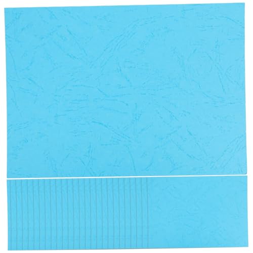 HOODANCOS 100 Vertragsdeckung dokumentieren wiederverwendbar Papiereinbandhüllen Buchbindepapier Paket Post- Büro Präsentationscover Buchumschläge aus Papier Ordnerabdeckung Lederpapier Blue von HOODANCOS